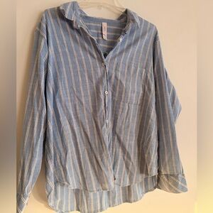 AUDEN Striped Button-up Shirt